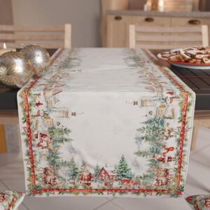 PETTI Artigiani Italiani - Runner da Tavola Natalizio per Cucina 140x40 cm