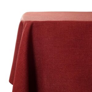 Tovaglia rettangolare Rosso Natale Effetto Lino Impermeabile 145 x 300 cm