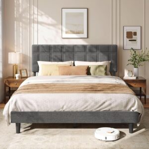 VASAGLE Struttura Letto Imbottita