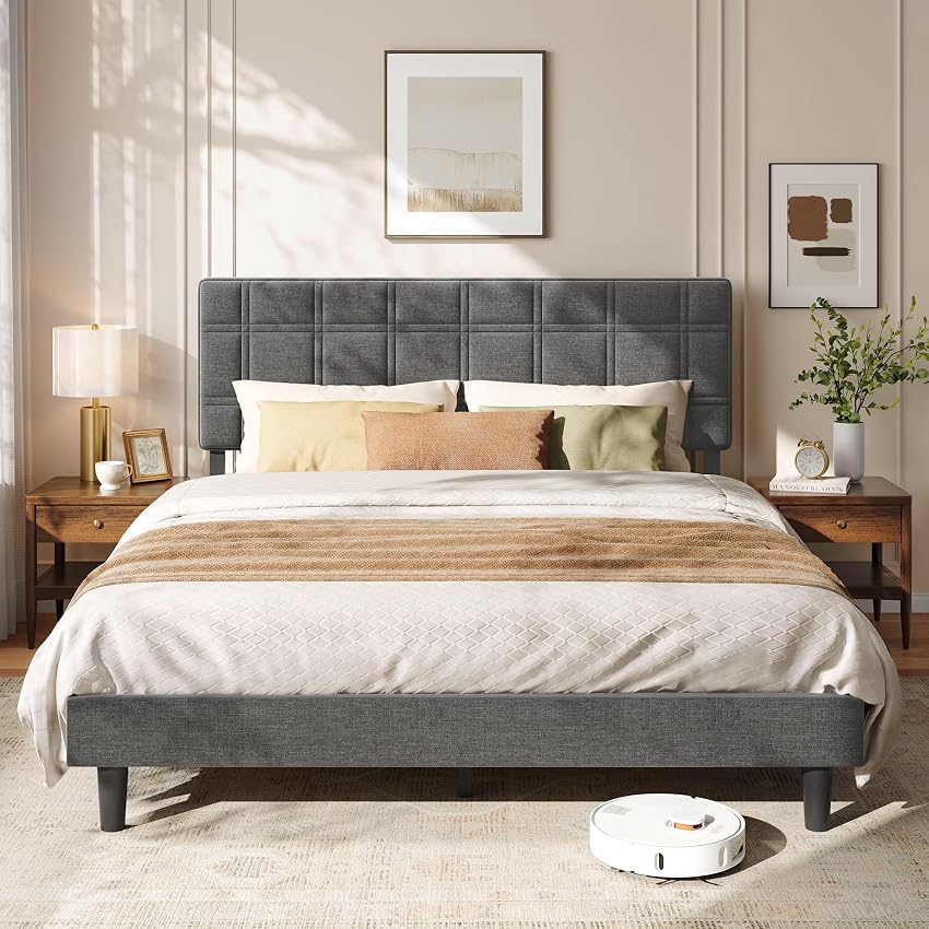 VASAGLE Struttura Letto Imbottita