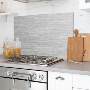 CREARREDA Pannello Paraschizzi Cucina in Alluminio Brushed 84x60cm facile da applicare