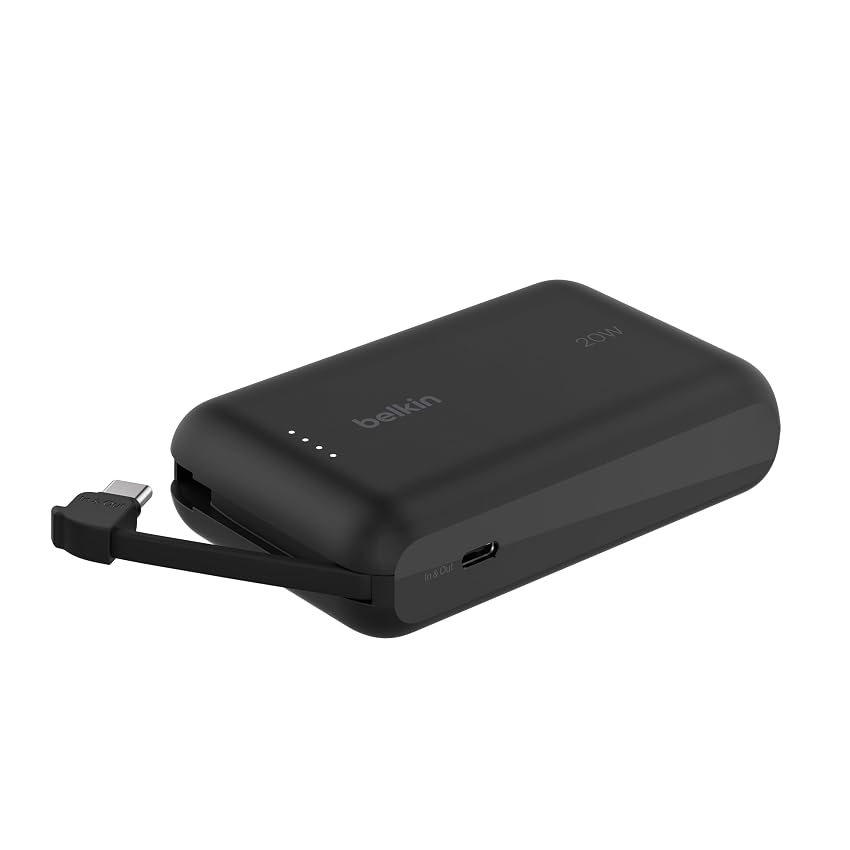 Belkin BoostCharge Power Bank 10000mAh con Cavo USB-C Integrato