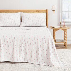 Great Bay Home Set di biancheria da letto natalizia California King Size Flanella
