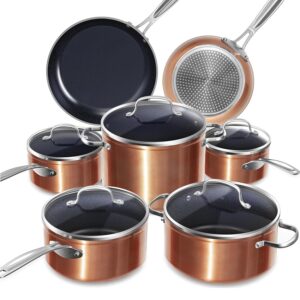 Nuwave Set Pentole e Padelle 12 Pezzi Duralon Ceramica