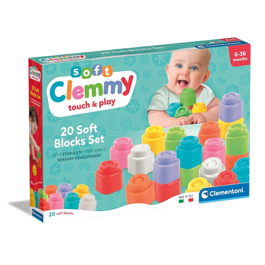 Clementoni Clemmy - Set 20 Mattoncini per Costruzioni